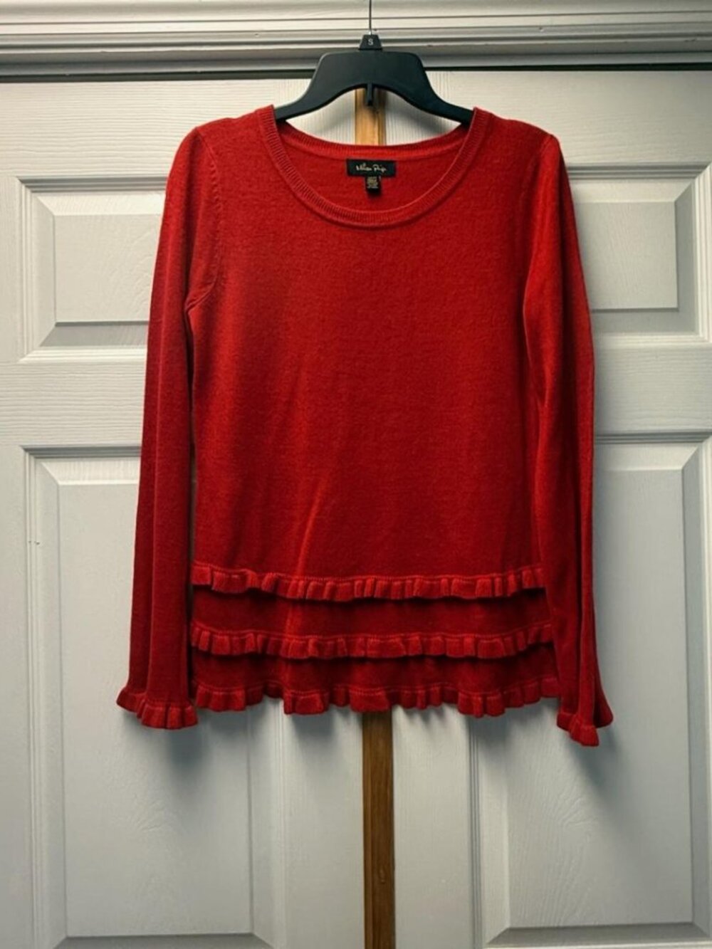 NWOT - Melissa Paige Sweater with Ruffles - Sz S/P